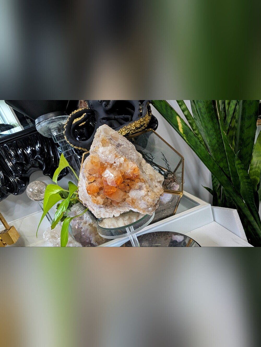 Citrine Quartz Crystal Cluster
